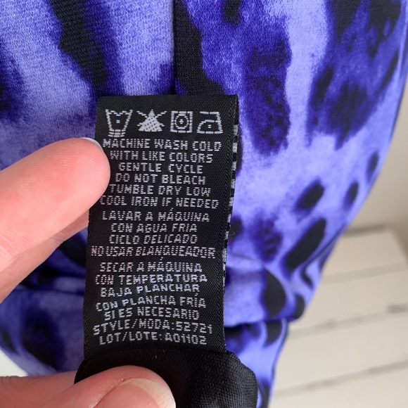 Ronni Nicole Blue Leopard Print Dress - Picture 11 of 12